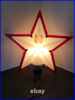 Vtg Paramount 9 Christmas Tree Top Star #720 Lighted Hard Plastic Working