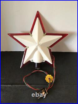 Vtg Paramount 9 Christmas Tree Top Star #720 Lighted Hard Plastic Working