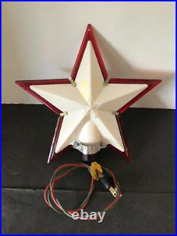 Vtg Paramount 9 Christmas Tree Top Star #720 Lighted Hard Plastic Working