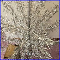 Vtg. Peco 48 Branches 6ft Aluminum Christmas Tree, Box, Sleeves Read Descripti