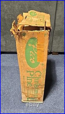 Vtg Peco Silver Sparkling Aluminum Christmas Tree 91 Pom Branches 5' 8 # 2620