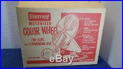 Vtg Penetray Motorized COLOR WHEEL for Aluminum CHRISTMAS Tree WORKING with Box