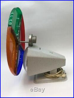 Vtg Penetray Motorized Color Wheel Aluminum Christmas Tree Works 1960s Orig Bulb