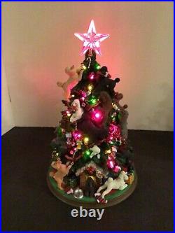 Vtg Rare Danbury Mint The Poodle Christmas Tree Illuminated Retired Working