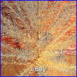 Vtg Regal Sapphire Aluminum Christmas Tree 6 Ft, 52 Branches Mid Century