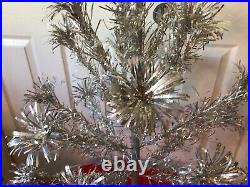 Vtg Star Band Sparkler Pom Pom M-325 Aluminum Christmas Tree 25 Branches Box