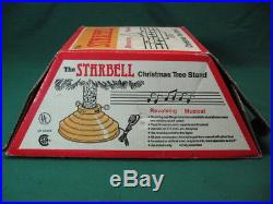 Vtg StarBell Revolving rotating Musical Christmas Tree Stand Serviced Guaranteed