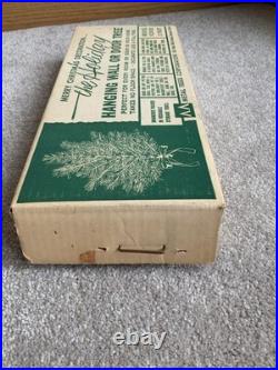 Vtg The Holiday Aluminum Hanging Wall Or Door Tinsel Christmas Tree K2000 Boxed
