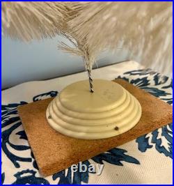 Vtg White Bottle Brush TREE MCM Christmas Adjustable MID CENTURY 24 Tabletop