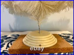 Vtg White Bottle Brush TREE MCM Christmas Adjustable MID CENTURY 24 Tabletop