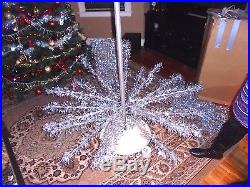 WONDERFUL Big 7ft Vtg ORIGINAL Starlite Silver Aluminum Christmas Tree No Stand