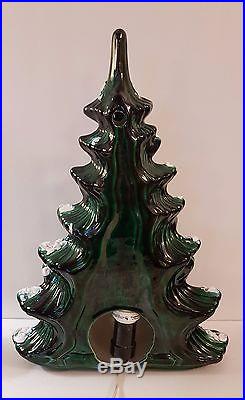 Wall Hanging Vintage Ceramic Christmas Tree Light Up 18 Or Table Sitting