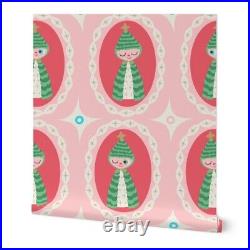 Wallpaper Roll Vintage Christmas Tree 24in x 27ft