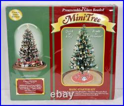 Westrim Vintage Preassembled Glass Beaded Mini Christmas Tree Kit Vintage NIB