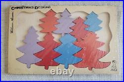 William Accorsi Christmas Designs Puzzle/Ornaments Vintage Factory Sealed Trees