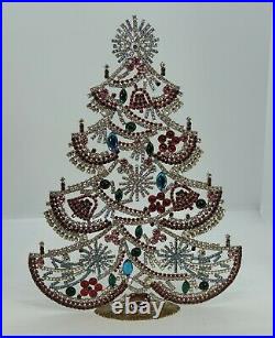 XXL Free standing vintage rhinestone Christmas tree Prong Set Stones (# 15027)