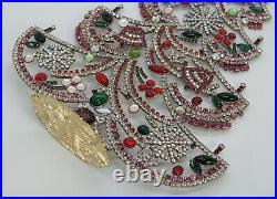 XXL Free standing vintage rhinestone Christmas tree Prong Set Stones (# 15429)